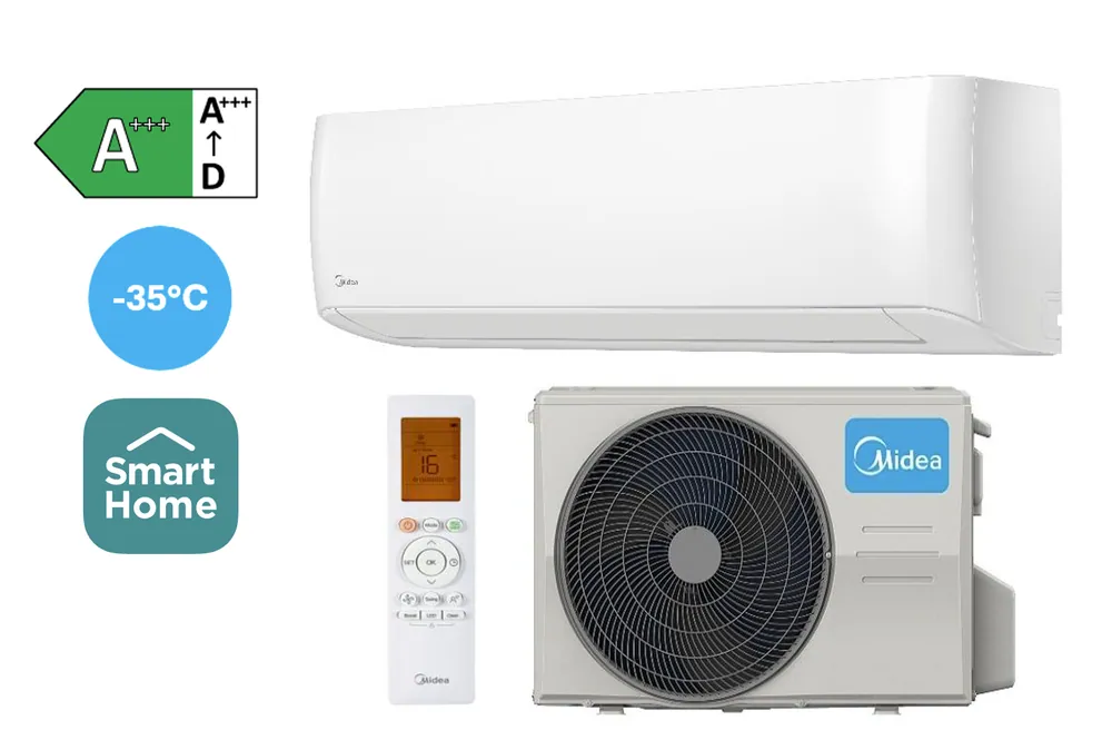 Midea OASIS PLUS sieninio šilumos siurblio oras oras 3.5/3.8 kW komplektas