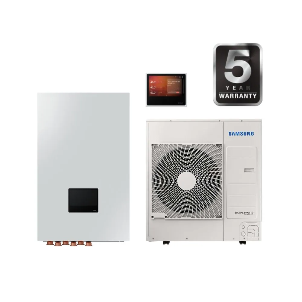 SAMSUNG oras–vanduo 9.0/8.7 kW SPLIT NORDIC šilumos siurblys be talpos, su hydro moduliu, WIFI