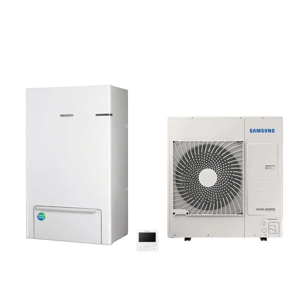 SAMSUNG oras-vanduo 9.0/8.7 kW SPLIT šilumos siurblio KOMPLEKTAS (trifazis, be tūrinio šildytuvo)