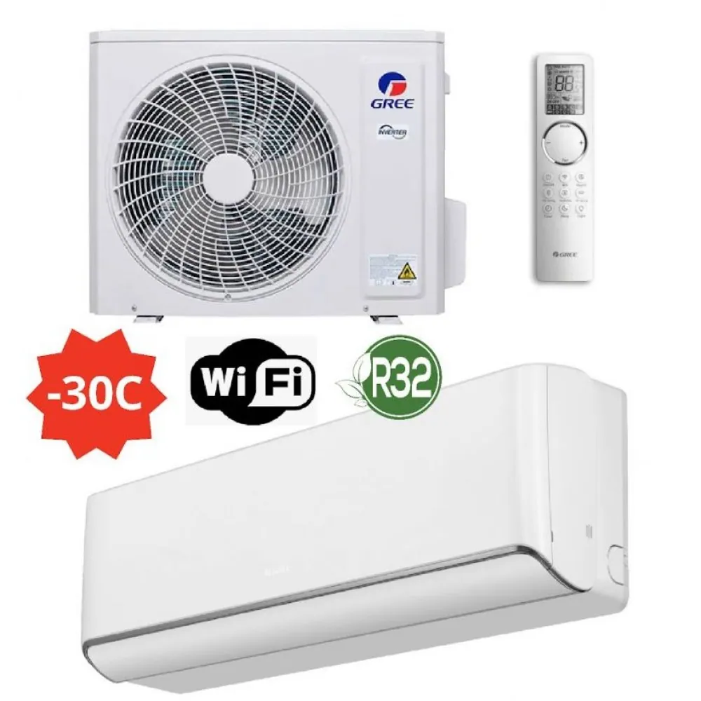 GREE Airy Ultra Fast Compressor sieninio šilumos siurblio oras oras 3.52/3.81 kW komplektas