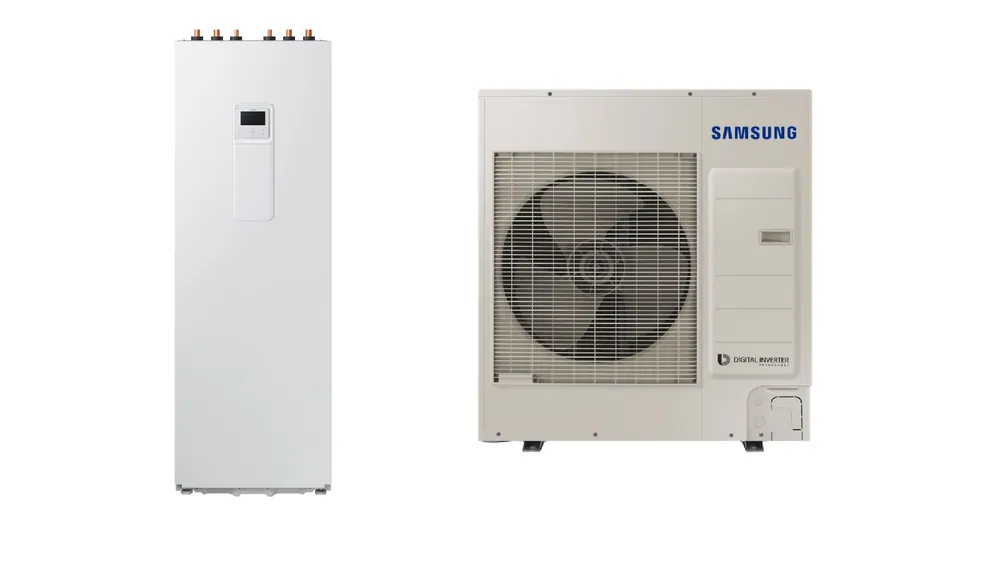 SAMSUNG oras-vanduo 9.0/8.7 kW SPLIT šilumos siurblio KOMPLEKTAS (su 200 l tūriniu šildytuvu), NORDIC serija