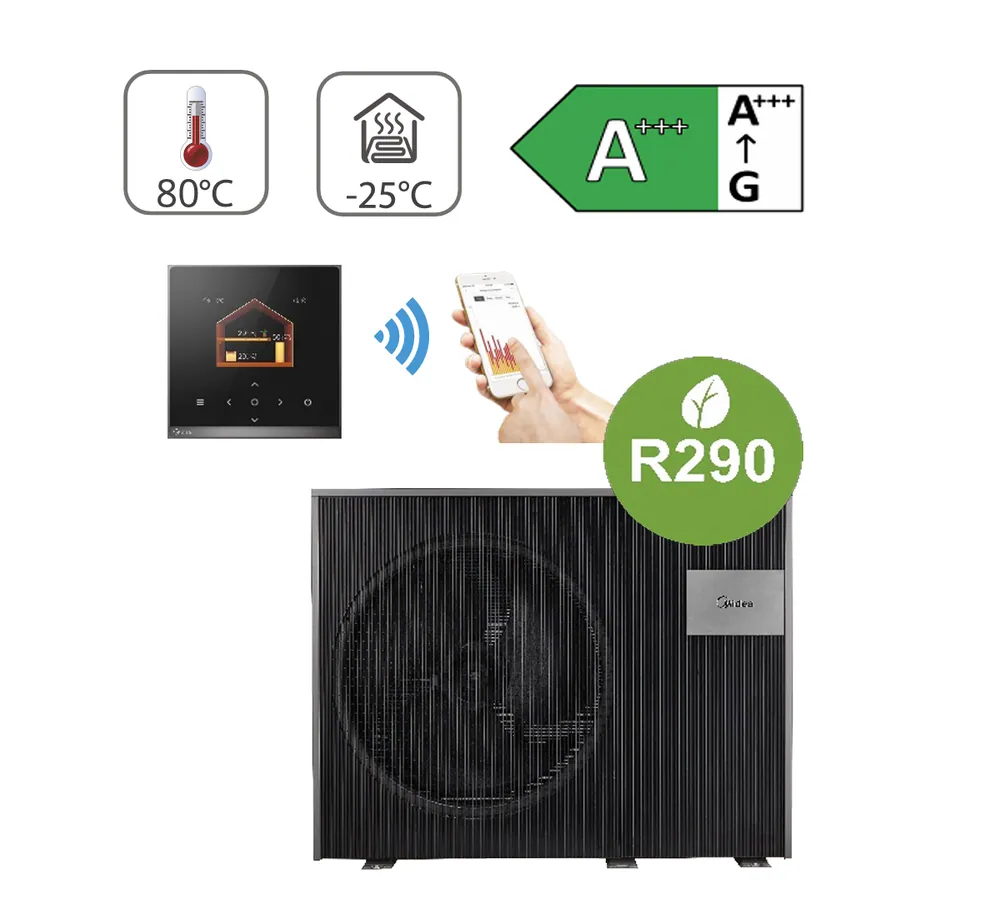 Midea NATURE 12 kW oras-vanduo šilumos siurblys monoblokas