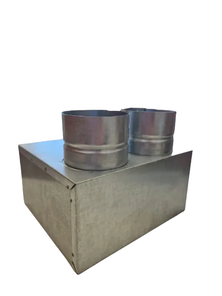 Metalinė dėžutė vėdinimo grotelėms 2x75, jungimas viršuje